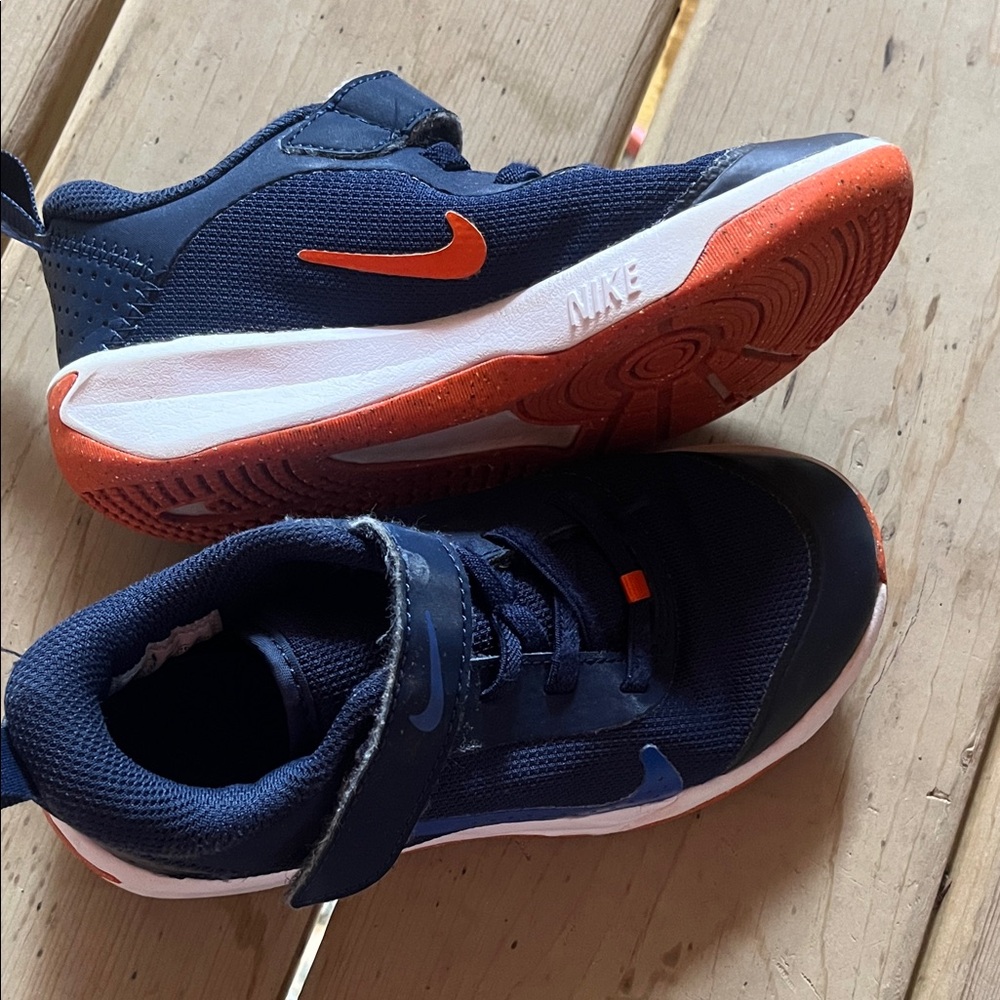 Nike Kids Navy with Orange Accent Sneakers